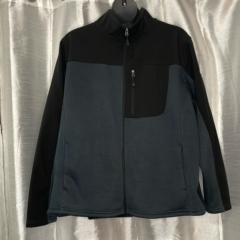 Swiss Tech Men’s 3XL Greystone Stretch Softshell Fleece Lined Zip Up Jacket